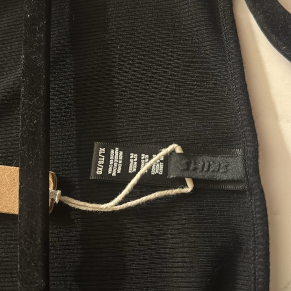 NWT SKIMS Soft Lounge Long Sleeve Ribbed Scoop Neck Dress Onyx BLK XL - Picture 5 of 13